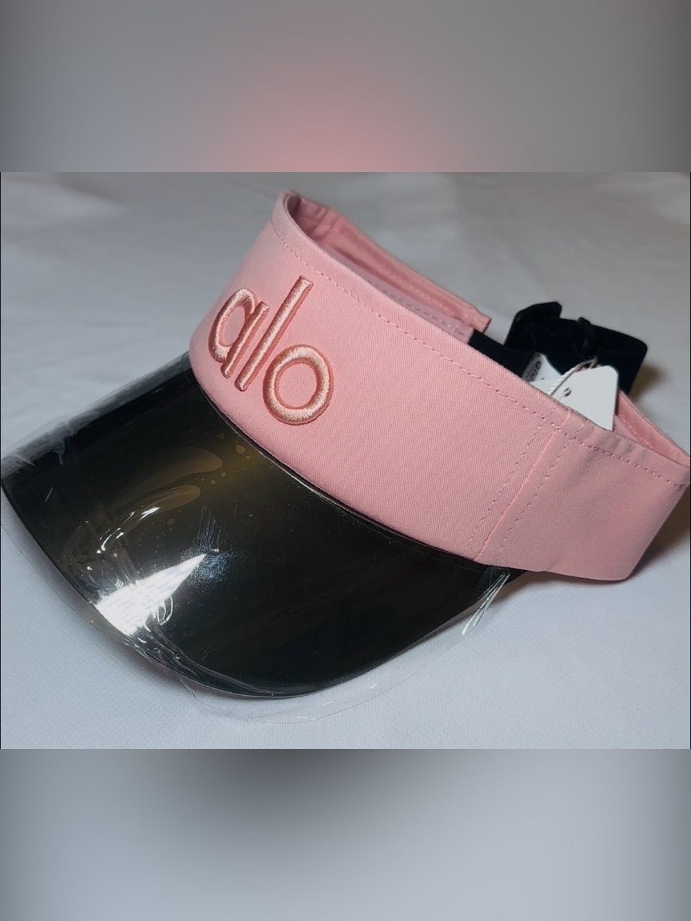 ALO Yoga Embroidered Dusty Pink Visor with Dark Smoke Shield